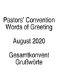 Pastor&rsquo;s convention