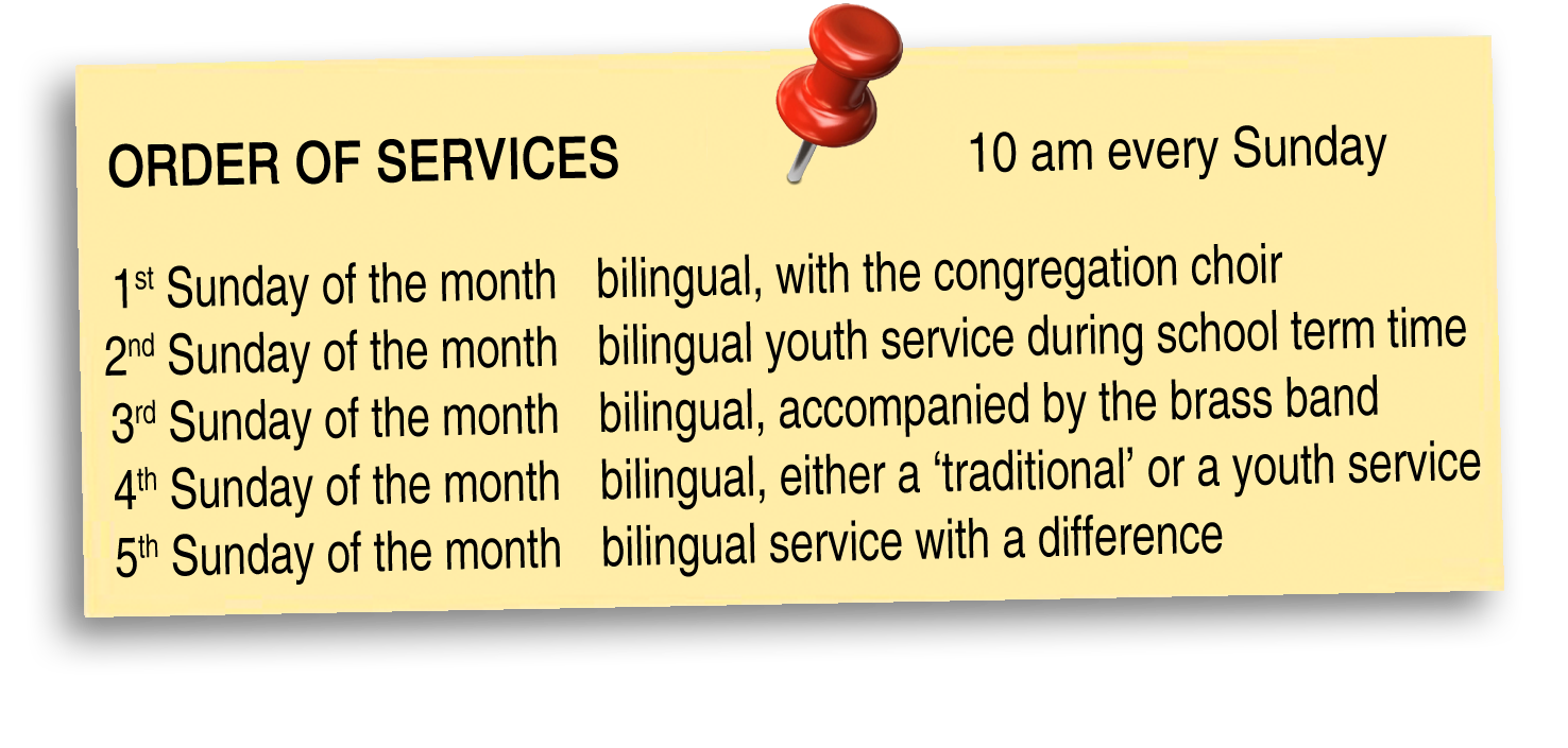 Sunday service times